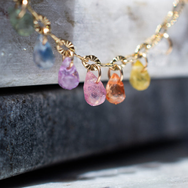 Eudora Chain with Gemstone Drops