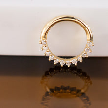 Load image into Gallery viewer, Pavé Diamond Daith Hoop