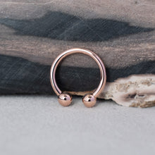 Load image into Gallery viewer, Gold Circular Barbell with Ball Ends