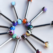 Load image into Gallery viewer, 3-Prong Fauxpal Ball Threaded End (14g/12g)