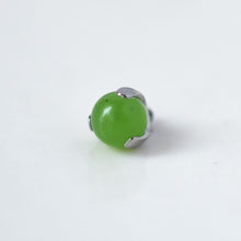 Load image into Gallery viewer, 3-Prong Natural Stone Ball Threaded End (14g/12g)