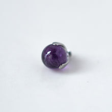 Load image into Gallery viewer, 3-Prong Natural Stone Ball Threaded End (14g/12g)
