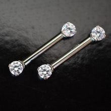 Load image into Gallery viewer, Forward-Facing Prong Gem Barbell