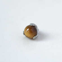 Load image into Gallery viewer, 3-Prong Natural Stone Ball Threaded End (14g/12g)