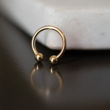 Load image into Gallery viewer, Gold Circular Barbell with Ball Ends