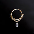 Eudora Seam Ring with Briolette Gemstone