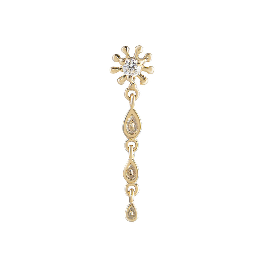 Dala Droplet Earring 1 - Triple Petal Droplet