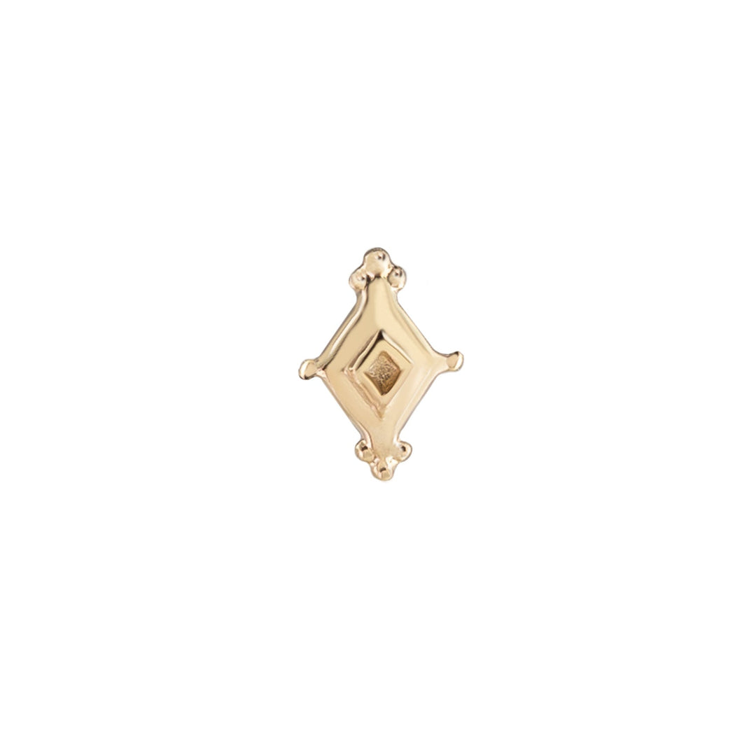 Mini Dala Detail Gold Stud - Diamond