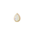 Mini Bezel Set Pear Gemstone Stud with Opal