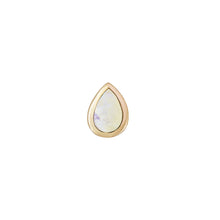 Load image into Gallery viewer, Mini Bezel Set Pear Gemstone Stud with Opal