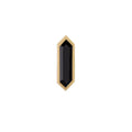 Mini Hexa Gemstone Stud with Black Spinel