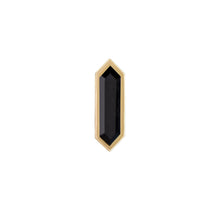 Load image into Gallery viewer, Mini Hexa Gemstone Stud with Black Spinel
