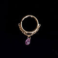 Eudora Seam Ring with Briolette Gemstone