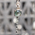Rose Cut Madagascar Sapphire Chain Charm 5.2mm x 5.8mm
