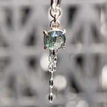 Load image into Gallery viewer, Rose Cut Madagascar Sapphire Chain Charm 5.2mm x 5.8mm