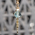 Geometric Cut Kenya Origin Sapphire Chain Charm 7.5mm x 5.9mm