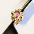Pink Tourmaline Beaded Oval Threaded End