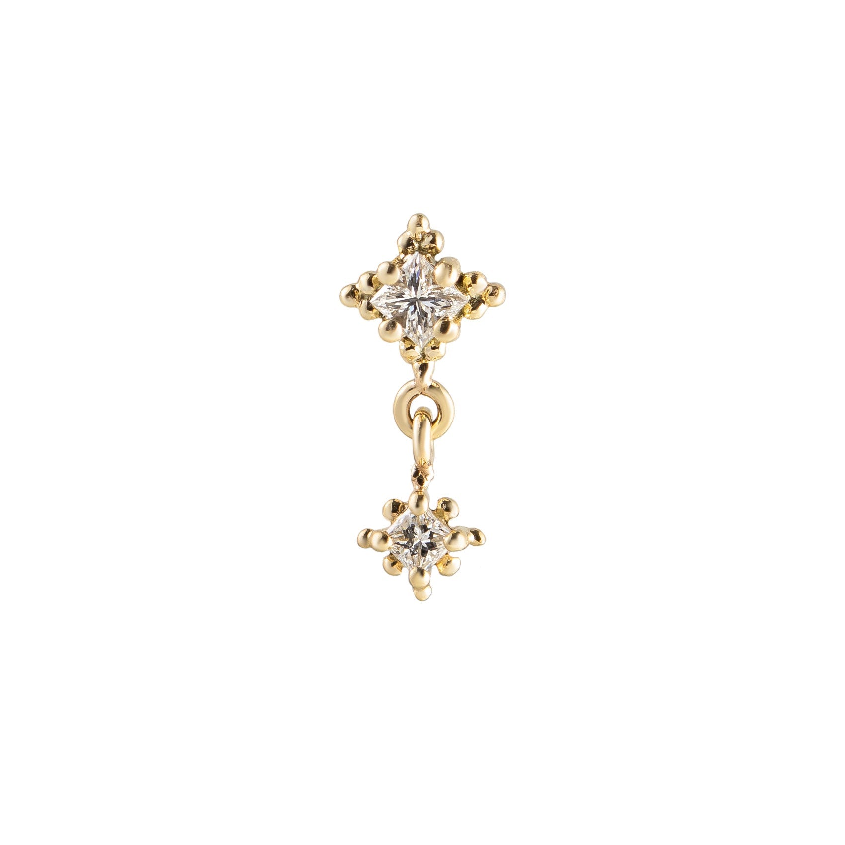Dala Droplet Earring 2 - Diamond Double Droplet