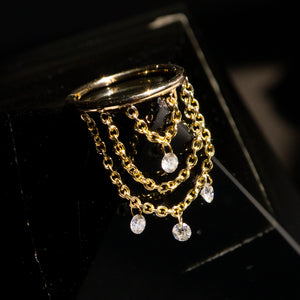 Sora Floating Diamond Hinged Ring