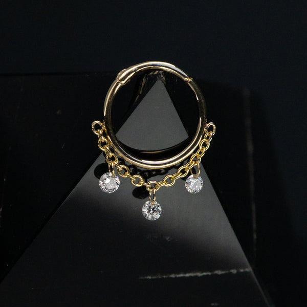 Sora Floating Diamond Hinged Ring