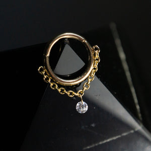 Sora Floating Diamond Hinged Ring