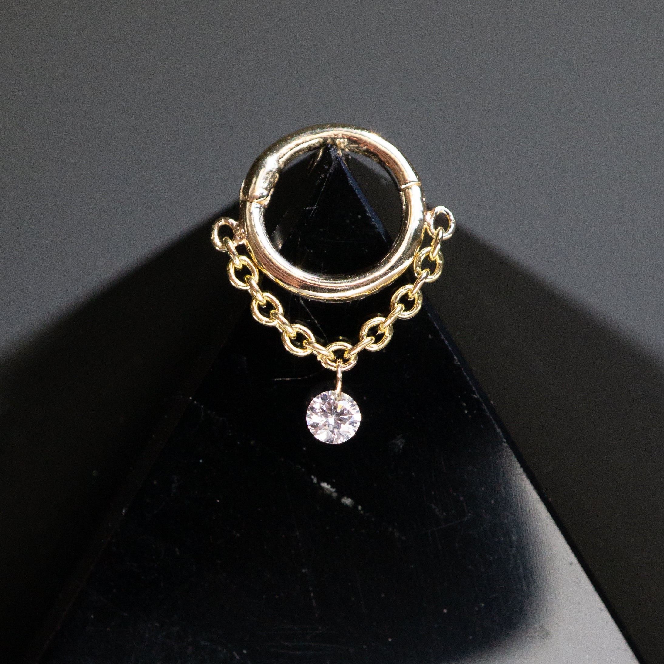 Sora Floating Diamond Hinged Ring