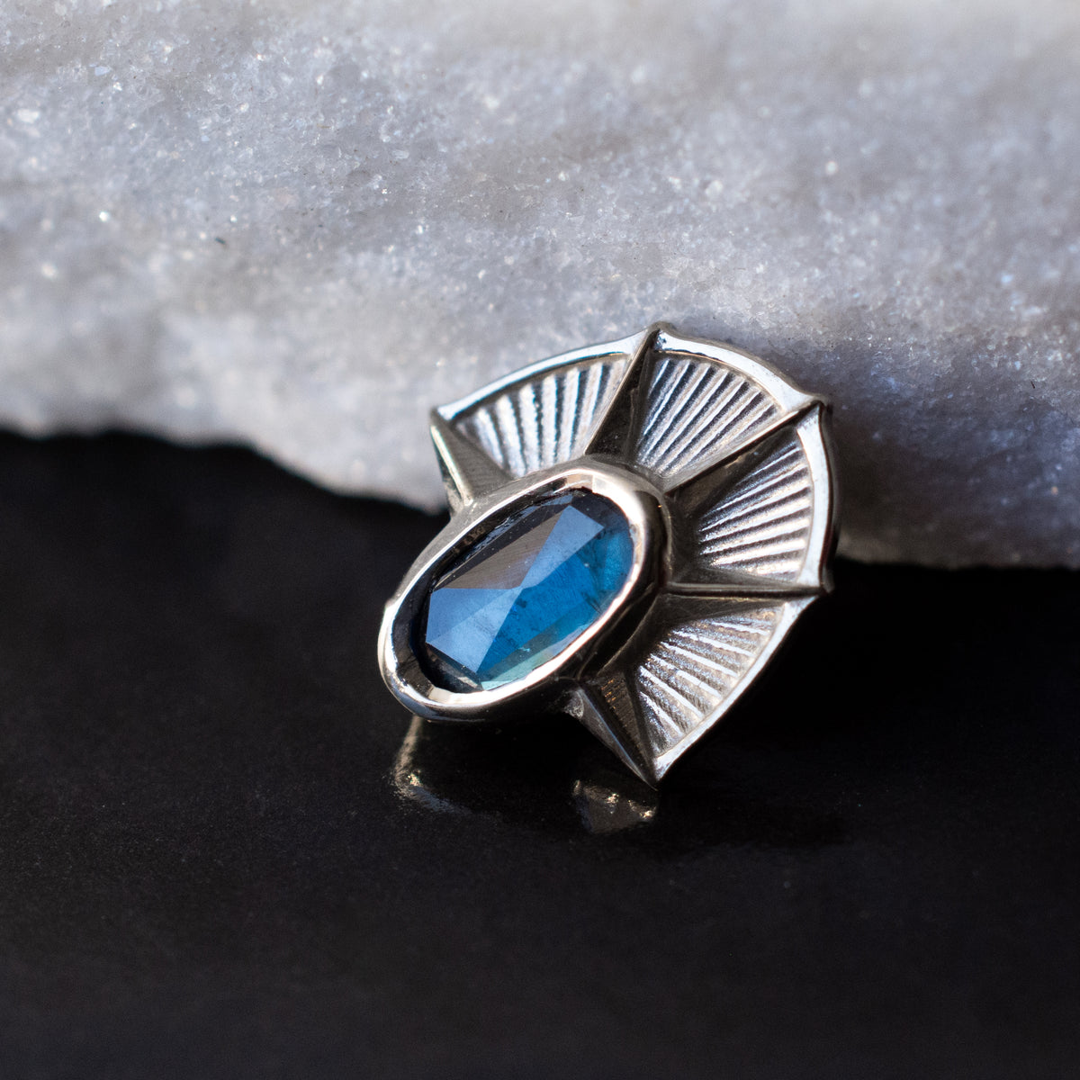 Guide Sapphire Rose Cut Threaded End - 14G