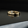 Gold Hinged Ear Cuff - Single Bezel Diamond