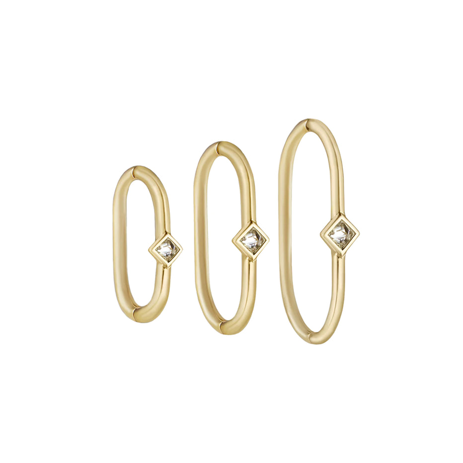 Seamless Reverse Set Princess Diamond Oval Clicker