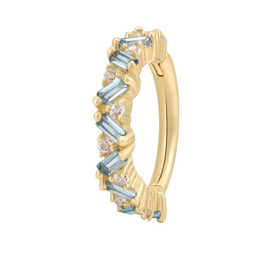 Laguna Hinged Ring with London Blue Topaz