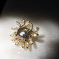 Supernova Rose Cut + Baguette Diamond Cluster Threaded End
