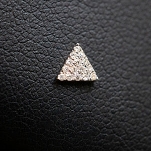 Pavé Diamond Triangle Threaded End
