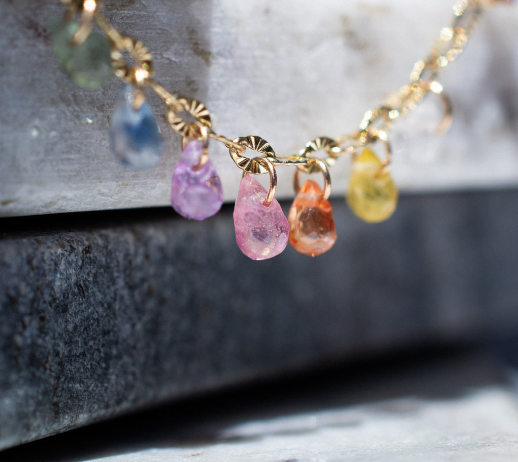 Eudora Chain with Gemstone Drops
