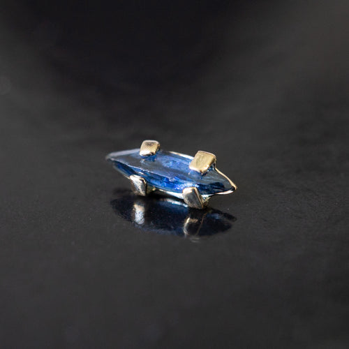 Blue Sapphire Prong Marquise Threaded End