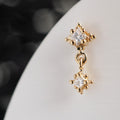Dala Droplet Earring 2 - Diamond Double Droplet