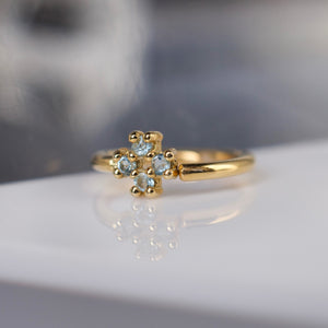 Soul Fixed Bead Ring with Sky Blue Topaz