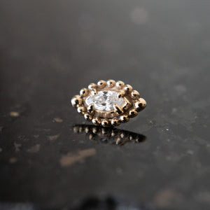 Beaded Marquise Diamond Threaded End