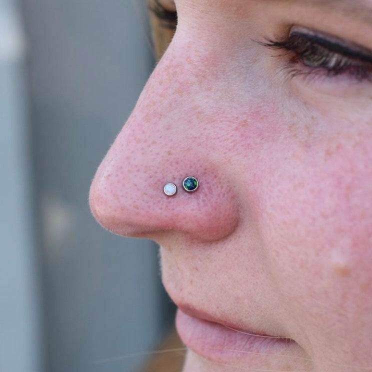 16g Cabochon Fauxpal Gem Threaded End