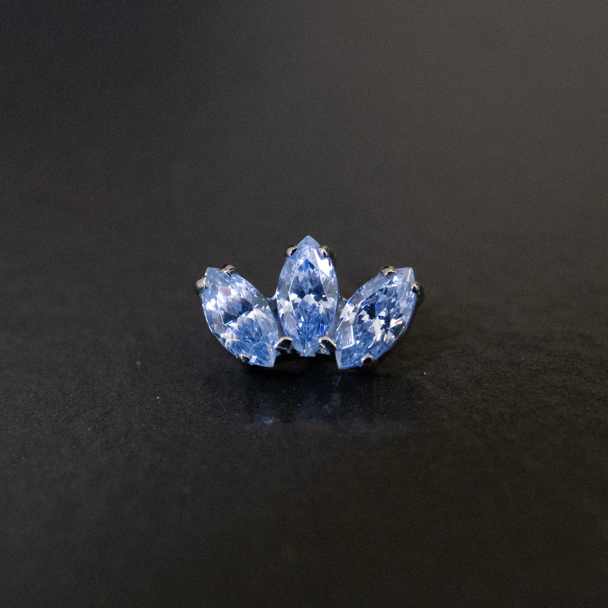 Marquise Fan Faceted Gem Threaded End