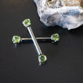 Forward-Facing Prong Gem Barbell