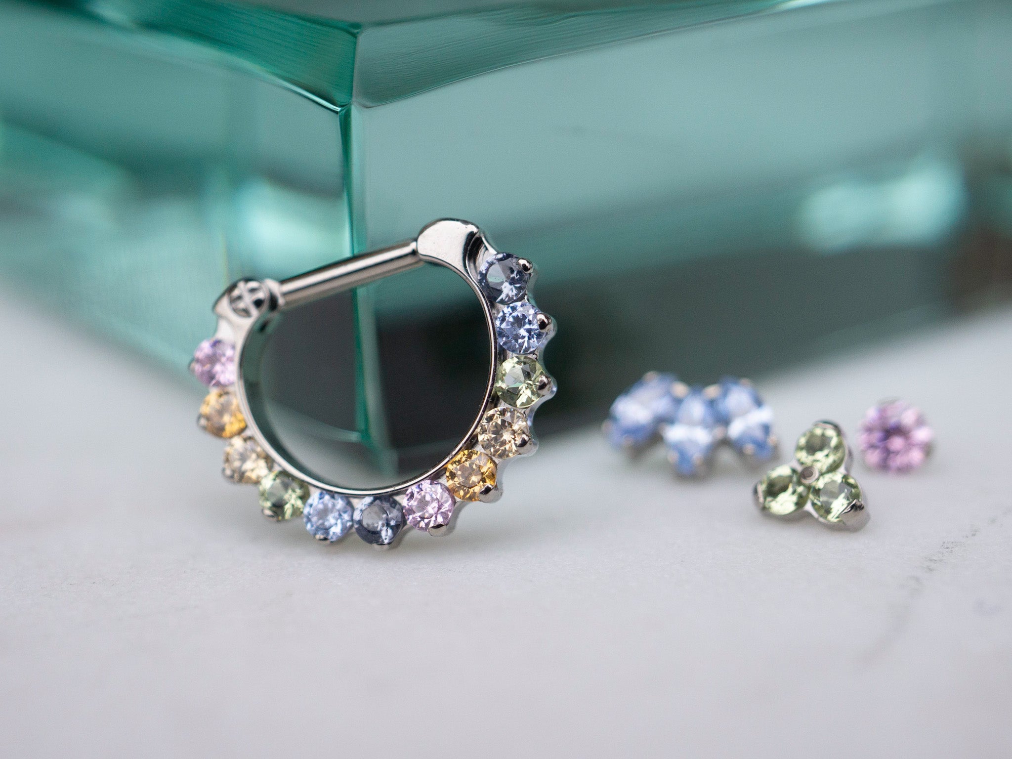 Pastel Rainbow CZ Odyssey Clicker