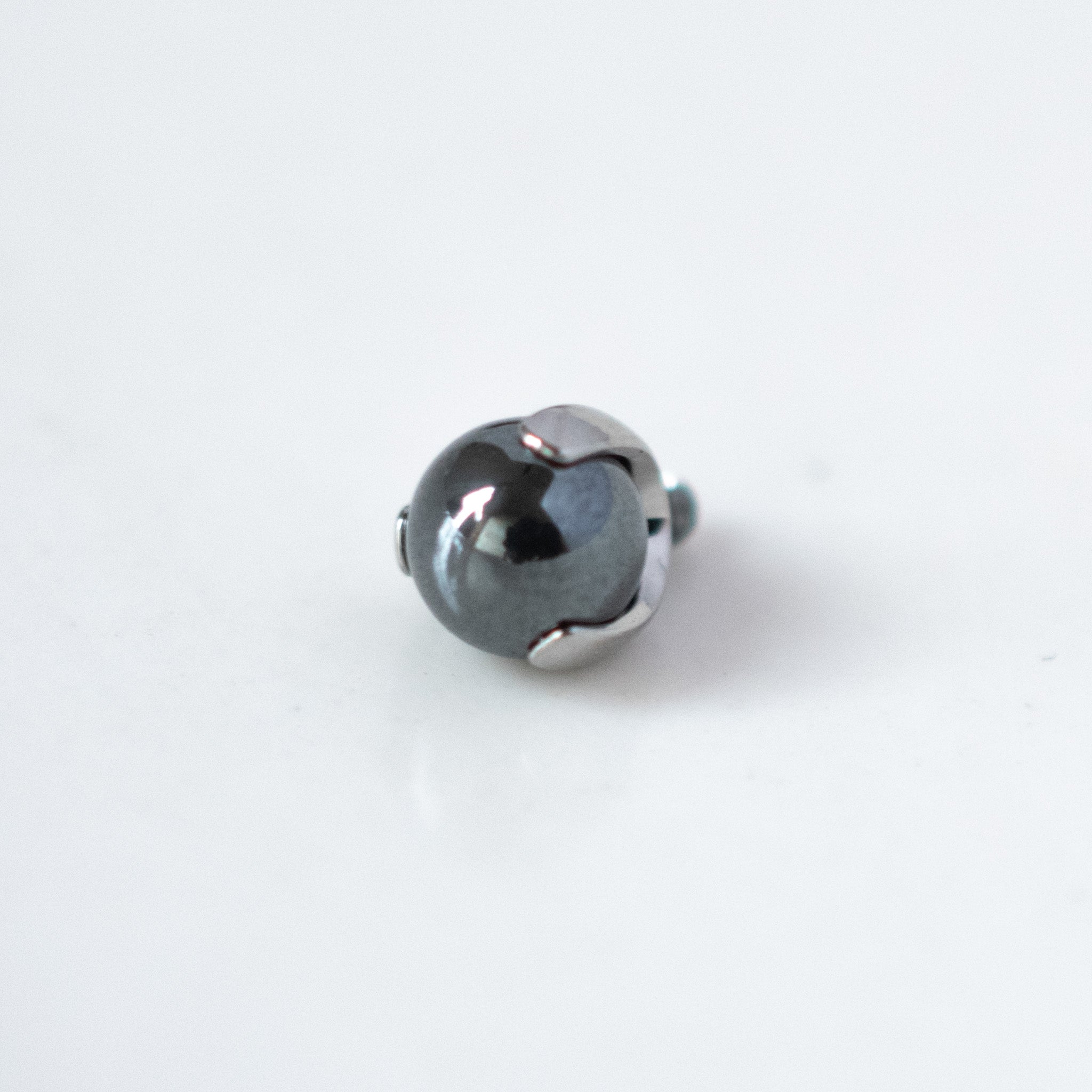 3-Prong Natural Stone Ball Threaded End (14g/12g)