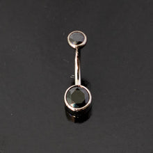 Load image into Gallery viewer, Titanium Navel Curve with 6mm Bezel Gem