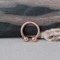 Gold Circular Barbell with Ball Ends