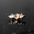 Marquise + Round Diamond Shield Threaded End