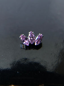 Marquise Fan Faceted Gem Threaded End