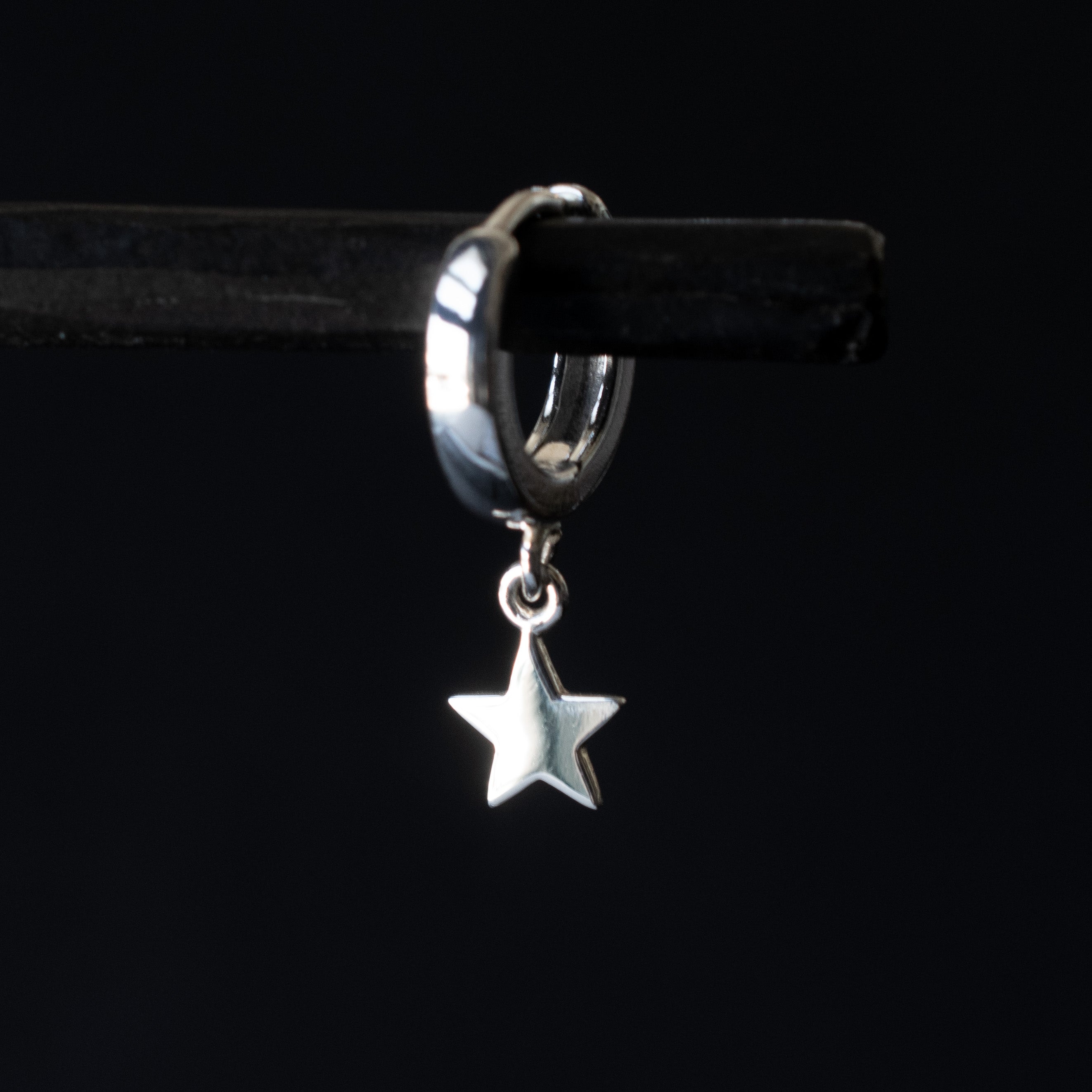 Silver Charm Hinged Earring