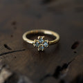Soul Fixed Bead Ring with Sky Blue Topaz