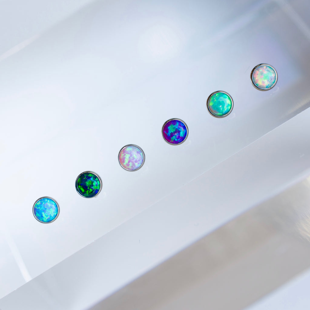 16g Cabochon Fauxpal Gem Threaded End