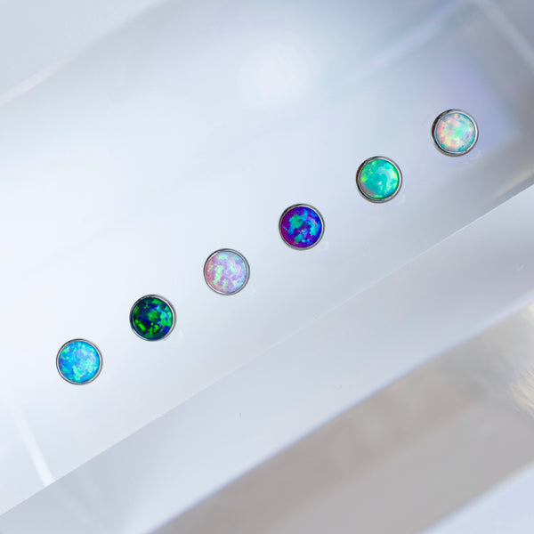 16g Cabochon Fauxpal Gem Threaded End